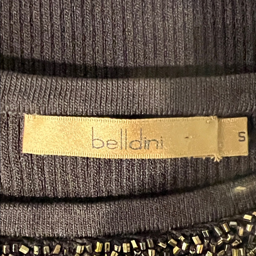 Beaded Brown Ribbed Tank Top - Picture 3 of 5